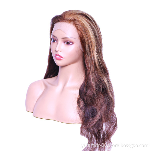 Hot Sale Honey Blonde Water Wave Curly Human Hair Wig, HD Lace Front Wig piano 4/27, Highlighted Lace Wigs For Black Women